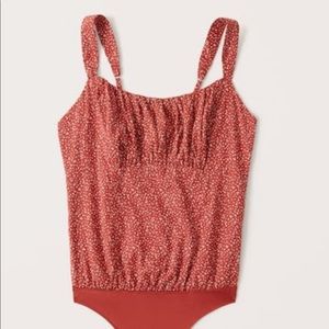 Abercrombie & Fitch Ruched Cami Bodysuit